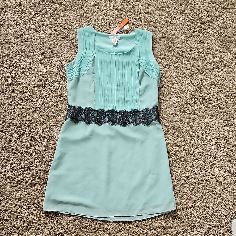 NWT Esley Collection Dress Delicate Lace Detail Mini Medium